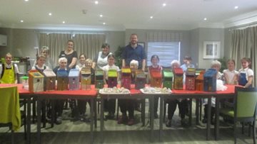 Peterlee care home Residents create colourful bird boxes